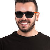 Neon Orange Retro Sunglasses