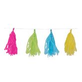 Neon Tissue Tassel Garland