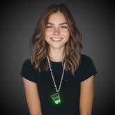 LED Green 2 oz. Shot Glass with Clip