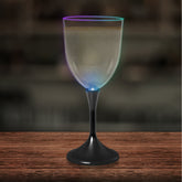 LED 10 oz. Clear Wine Glass Black Stem