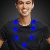 LED Blue Ball Necklace