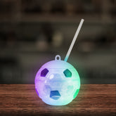 LED Soccer Ball Cup with Straw