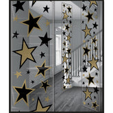 Black & Gold Star Decoration Panels