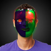 Mardi Gras LED Double Face Mask