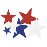 Red, White and Blue Star Cutouts