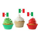 Mexican Flag Garnish Picks