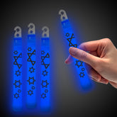 Blue Star of David 6" Glow Sticks