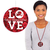 Valentine's Love Medallion Bead Necklaces