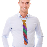 Rainbow Beaded Tie