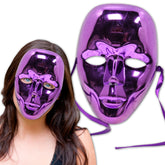 Purple Metallic Full Face Masks
