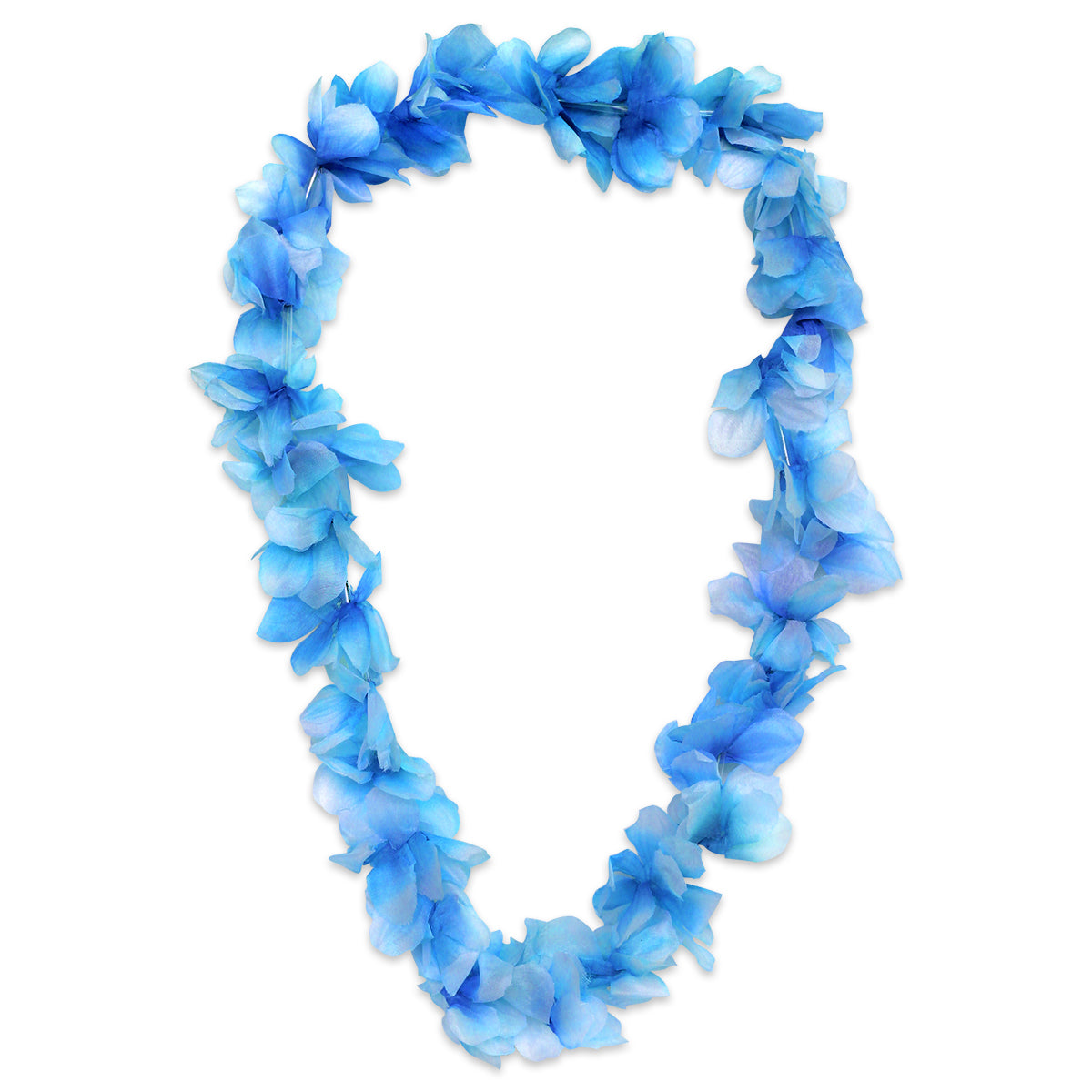 Blue Silk Flower Leis-36