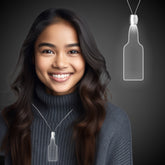 White LED Bottle Pendant Necklace