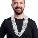 White 33" 7mm Bead Necklaces
