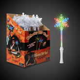 LED Snowflake Wands Retail Display