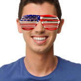 Slotted American Flag Aviator Glasses