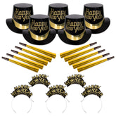Tiffany Black & Gold New Year Party Kit for 10