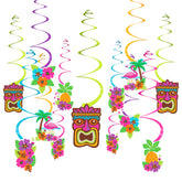 Summer Luau Swirl Decorations