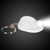 LED White Construction Hat Keychain