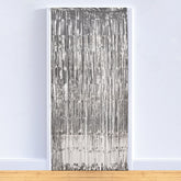 Silver Metallic Fringe Curtain
