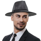 Black Felt Fedora Hat