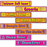Disco Street Signs Cutouts
