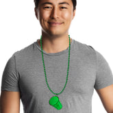Green Shot Glass Necklace