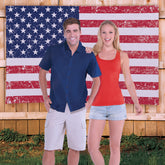 Vintage American Flag Backdrop