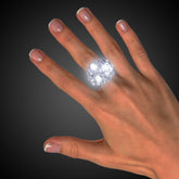 LED White Jelly Bumpy Rings