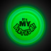 It's My Birthday Green Glow Badge