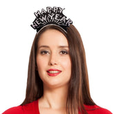 Happy New Year Black & Silver Tiaras