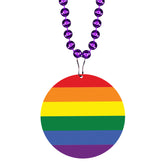 Rainbow Pride Medallion Bead Necklaces