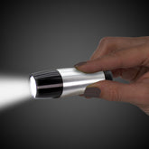 LED Silver & Black 4" Taper Flashlight