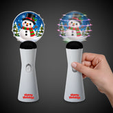 LED Snowman Coin Spinner Wand