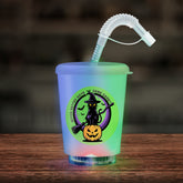 LED Halloween 12 oz. Cup with Lid & Straw