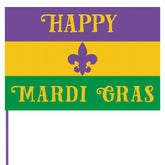 Mardi Gras 12"x18" Cloth Flag