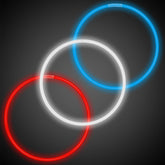 Assorted Red, White & Blue 22" Glow Necklaces