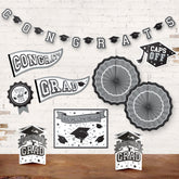 Graduation Black & White Room Decorating Kit
