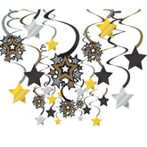 Hollywood Stars Swirl Decorations