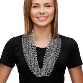 Silver 33" 12mm Bead Necklaces