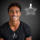 White LED Star Pendant Necklace
