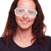 White Slotted Glasses
