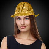LED Gold Sequin Fedora Hat
