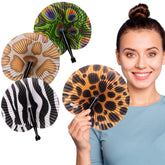 Animal Print Folding Fans