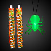 Halloween Glow Spider Necklaces Retail Hanging Display