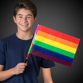 LED Rainbow Pride 12"x18" Flag