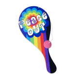 Retro Peace Out Paddle Balls