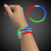 Green, Red & Blue 9" Glow Bracelets