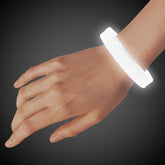 White Triple Wide Glow Bracelets