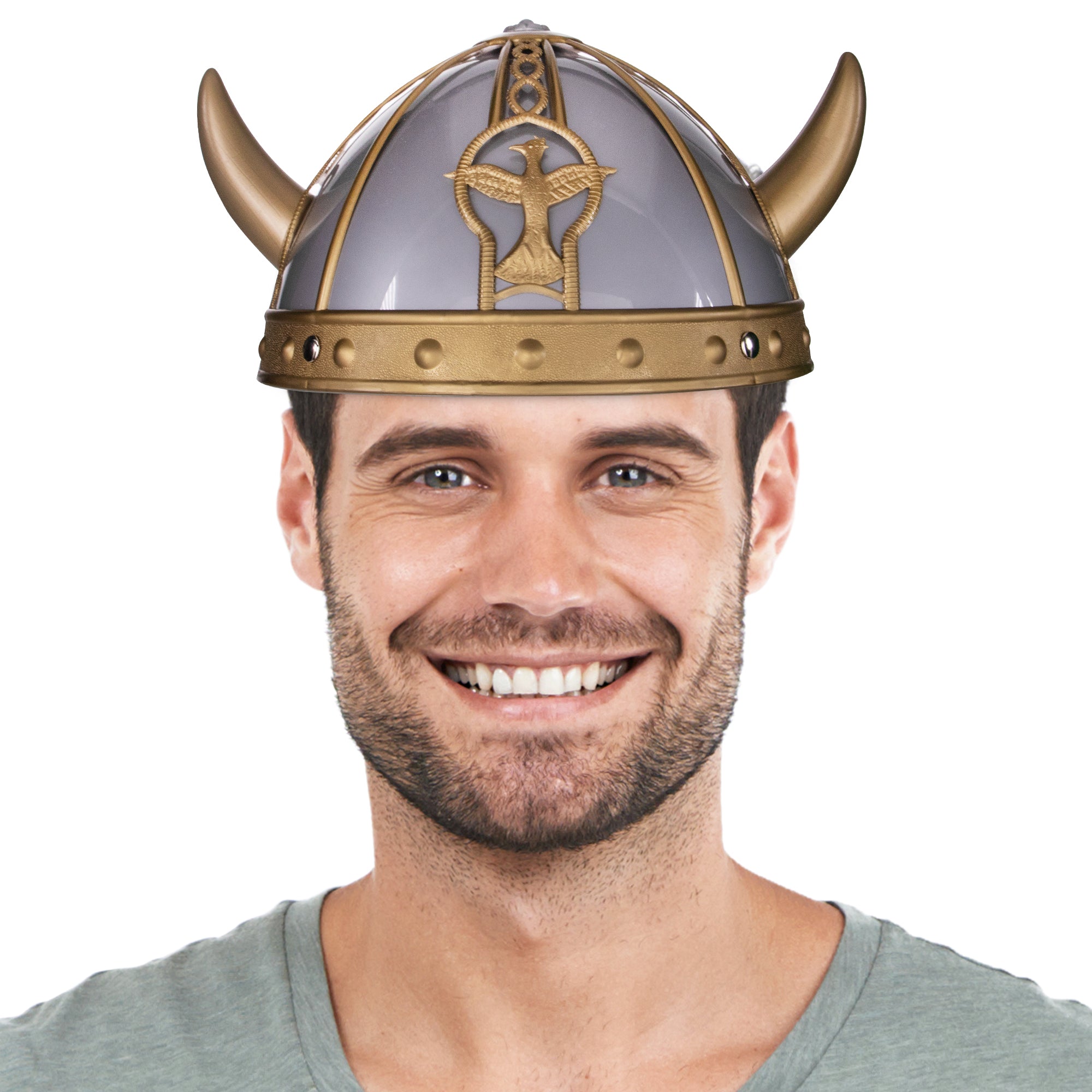 adult plastic football helmet Adult Size Plastic Toy Viking Helmet
