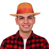 Cowboy Hats with Red Bandanas